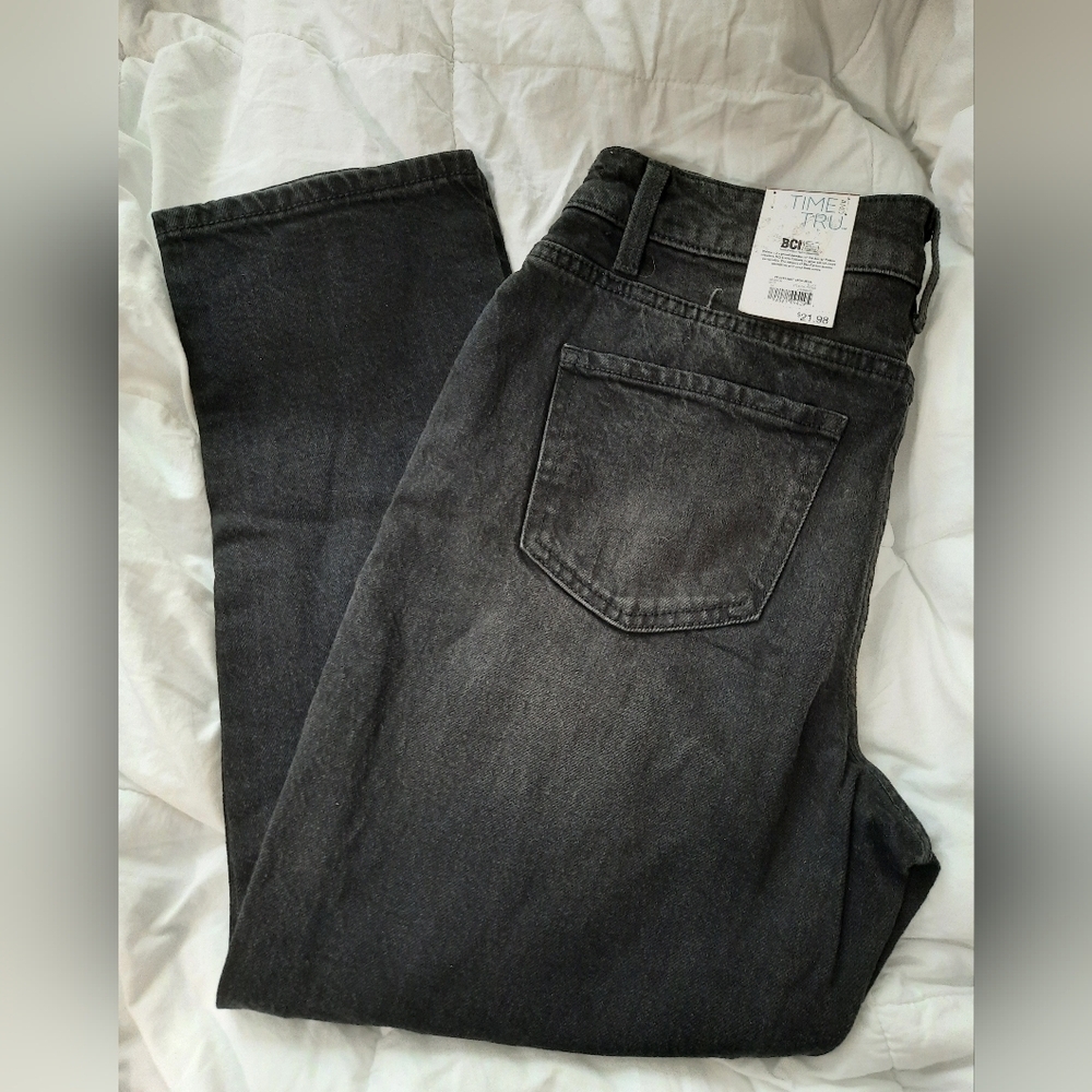 Time& Tru Size 8 Black High Rise Stretch Straight Women's Jeans - Picture 9 of 13